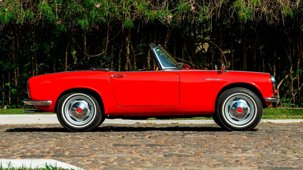 1965 Honda S600 Convertible Red Cabrio Side Mecum 